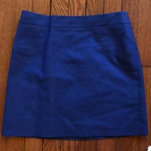 Vintage J crew royal blue silk A line skirt